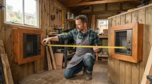 Measuring correct panel spacing guidelines when setting up infrared panels for DIY sauna