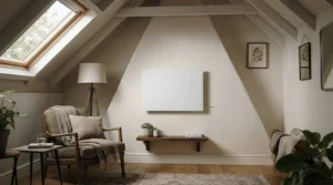 Modern binfrared sauna panels fitted neatly within a converted loft space