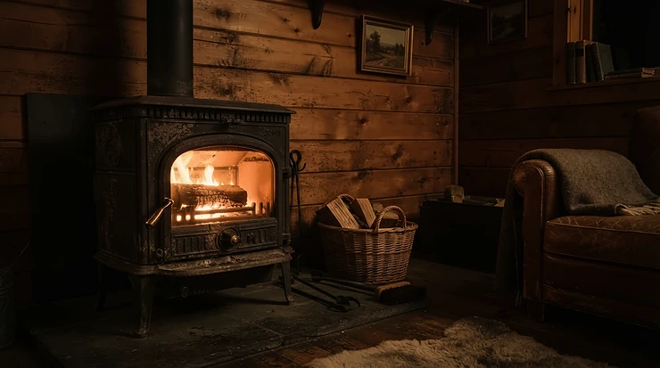 A top rated wood burning sauna stove featuring a large viewing window for the flickering flames